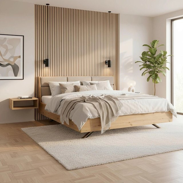 Dormeo Bett Bessagi Home in Eichefarben und Braun, B/T/H: 180 x 200 x 90 cm - Bild 1