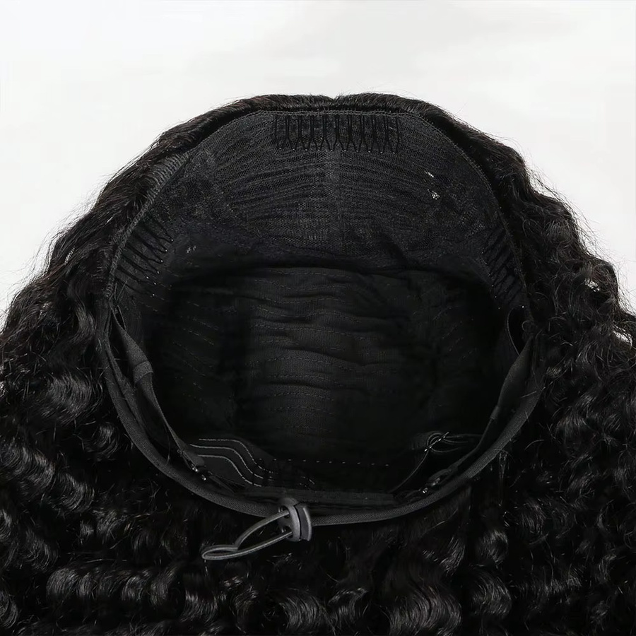 BUNGIOL Jerry Curly Halbperücke aus Echthaar, 24 Zoll, Deep Wave, 250% Dichte - Bild 3