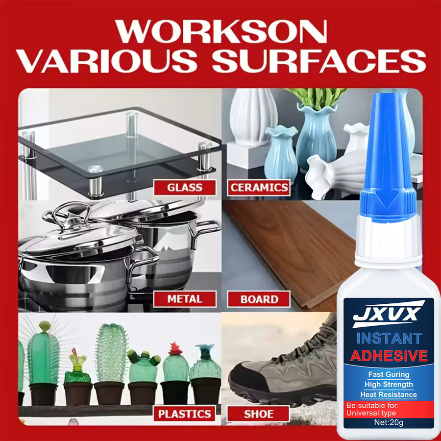 LOOLIFL Professioneller Sekundenkleber Cyanacrylat extra stark in Transparent oder Schwarz für Metall, Kunststoff, Holz und Glas - Bild 3