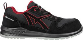 Albatros Clifton Low S3 SRC Sicherheitsschuh aus Leder in Schwarz Rot, Größe 46 - Bild 2