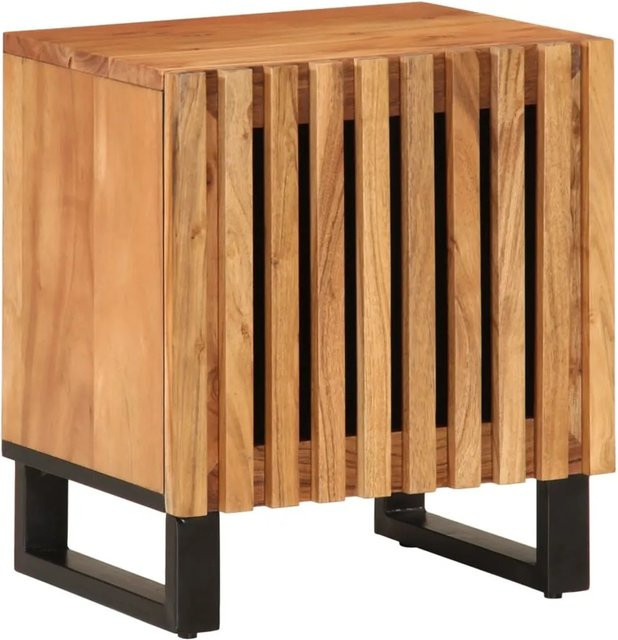 vidaXL Nachttische Set aus Massivholz Akazie Modell 3, Braun, B/T/H: 40 x 34 x 46 cm - Bild 1