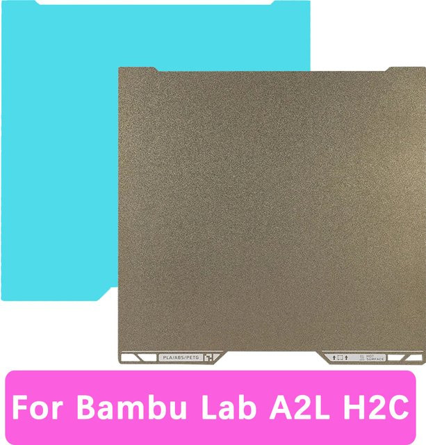 Bambu Lab Magnetische Federstahlfolie A2L Doppelseitig Bedruckbar PEI PEO PET PEY für FDM 3D-Drucker B/B: 335 x 325 mm - Bild 1