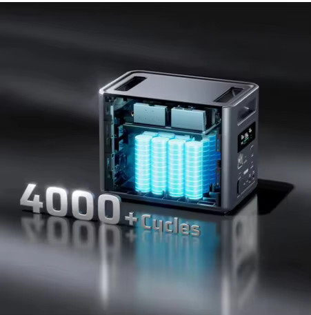 AFERIY P180 Tragbare Powerstation mit 1024Wh Kapazität und 1800W Ausgangsleistung, LiFePO4-Batterie für Outdoor, Camping und Reisen, Schwarz/Grau - Bild 3