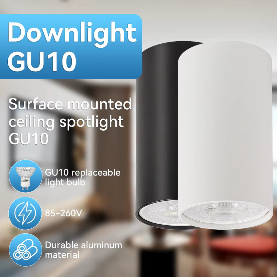 CHENBEN Moderne Deckenleuchte aus Aluminium mit austauschbaren GU10 LED-Lampen als Aufputz-Downlight für Küche und Wohnzimmer - Bild 3