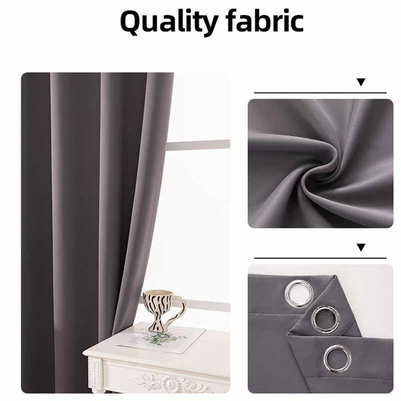 Verdunkelungsvorhänge mit Sonnenschutz und Wärmeisolierung für Schlafzimmer und Wohnzimmer B: 140 cm, H: 244 cm - Bild 1