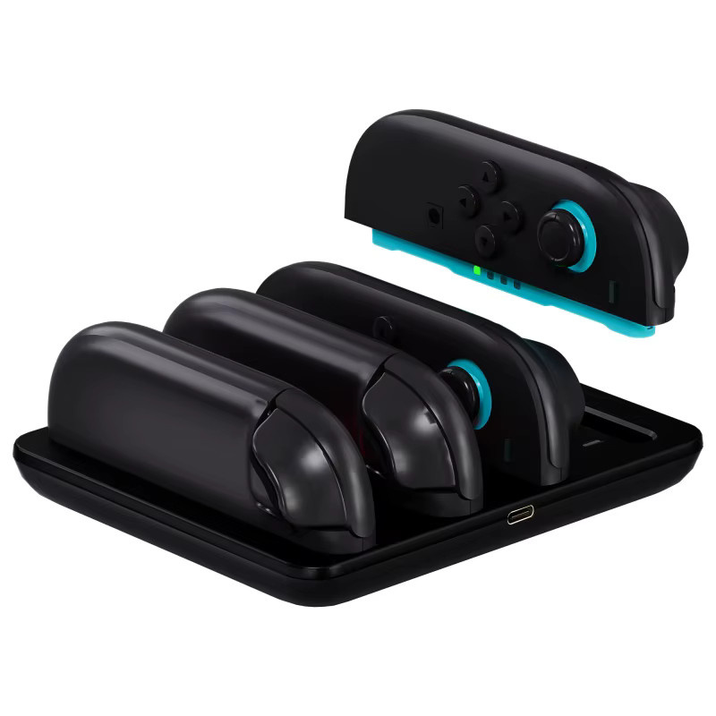 Benicabaly Ladestation für Nintendo Switch Joypad-Controller, Vierfach-Ladegerät für linke und rechte Controller, Schwarz - Bild 4