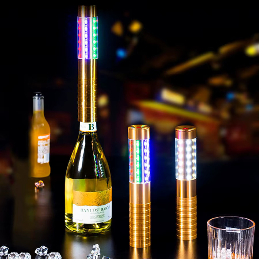 KDULIT LED Stroboskop-Stab für Champagnerflaschen in Silber und Weiß zur Party- und Hochzeitsdekoration - Bild 2