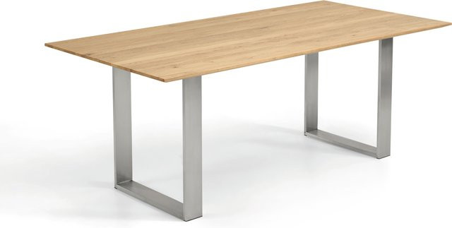 NIEHOFF Sitzmöbel Esstisch OAK EDITION in Eiche und Edelstahl, rechteckig, B/T/H: 180,0 x 90,0 x 76,0 cm - Bild 1