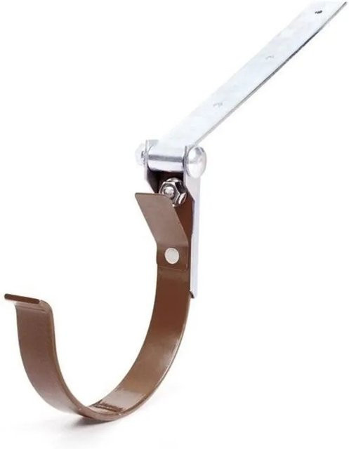 Bryza Dachrinnenhalter Rinneneisen aus Metall, einstellbar, System 125, Braun - Bild 1