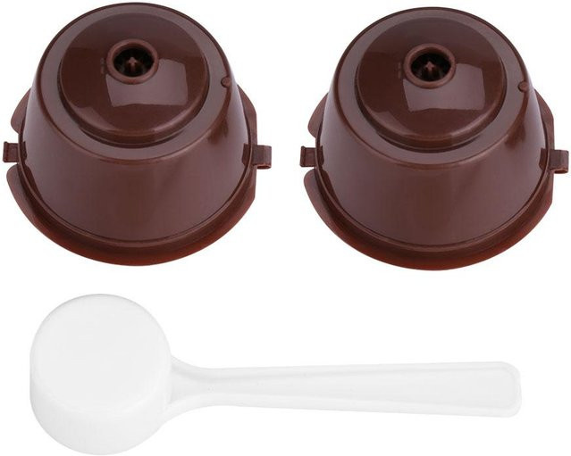 DIYelecs 2er-Set wiederverwendbare Kaffeekapsel-Filter aus Edelstahl und PP in Braun und Schwarz - Bild 1