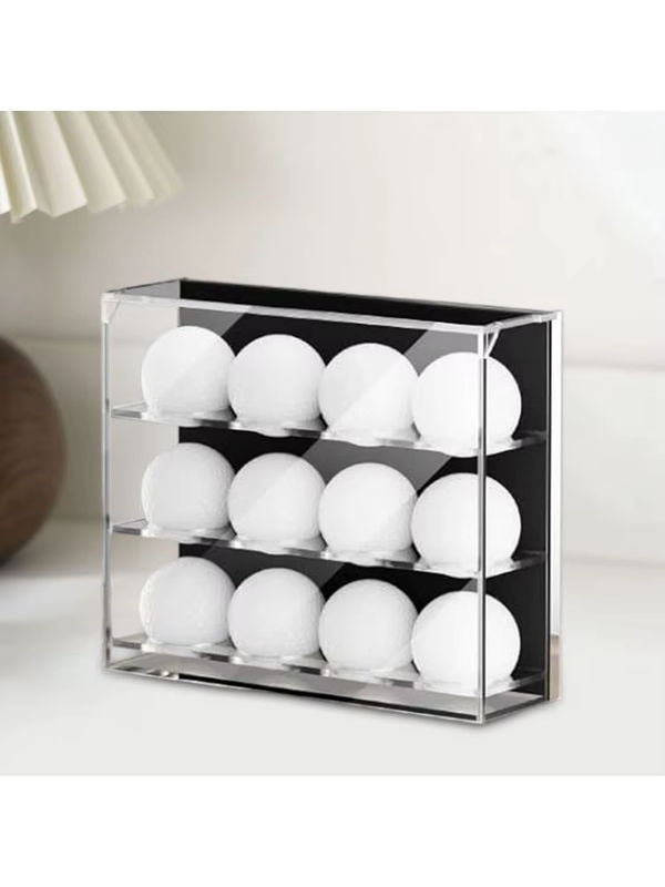 Tooyful Golfball-Vitrine als Wandregal für 12 Bälle, Schwarz und Transparent - Bild 6
