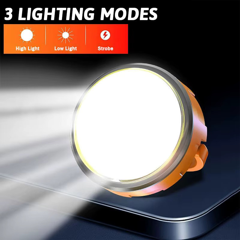XIWANGFIRE Mini-Taschenlampe mit LED und Magnet, wiederaufladbare COB-Campingleuchte in Orange - Bild 2