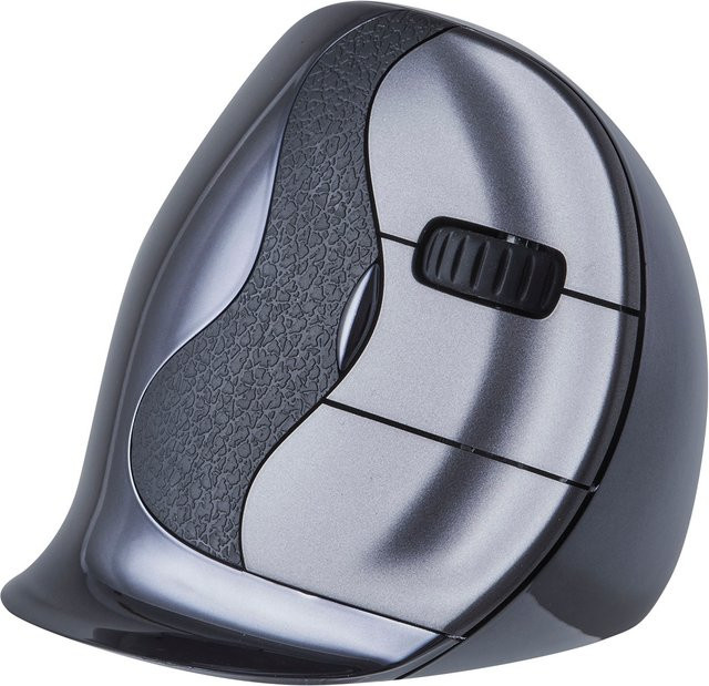 Evoluent VerticalMouse D Large kabellose ergonomische Maus für Rechtshänder in Schwarz-Silber mit 6 Tasten - Bild 2