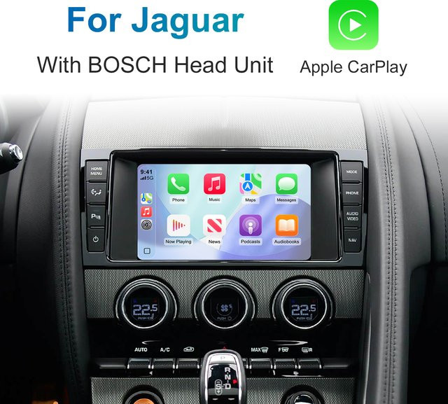 EZonetronics Wireless CarPlay und Android Auto Nachrüstset Decoderbox in Silber für Jaguar XE XF XJL F-TYPE 2012–2016 mit Wi-Fi und Bluetooth - Bild 1