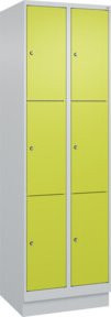 C+P Schließfachschrank Classic PLUS mit Sockel und 2 Abteilen in Viridingrün, B/T/H: 195 x 60 x 50 cm - Bild 1