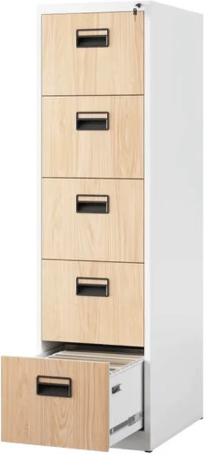JAN NOWAK Hängeregisterschrank SARA mit 5 Schubladen abschließbar Weiß-Sonoma Eiche B/T/H: 163 x 46 x 62 cm - Bild 1