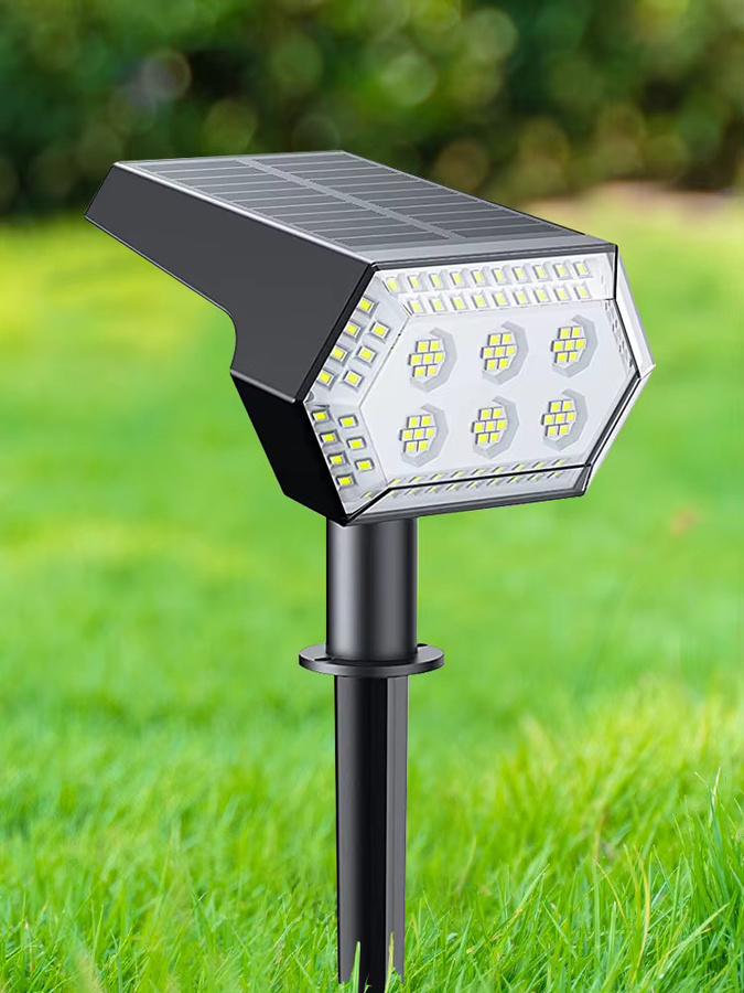 Solar-LED-Außenstrahler Set in Schwarz mit 108 LEDs, IP65 wasserdichte Wandleuchte mit Dämmerungssensor für Garten, Terrasse und Hof - Bild 7