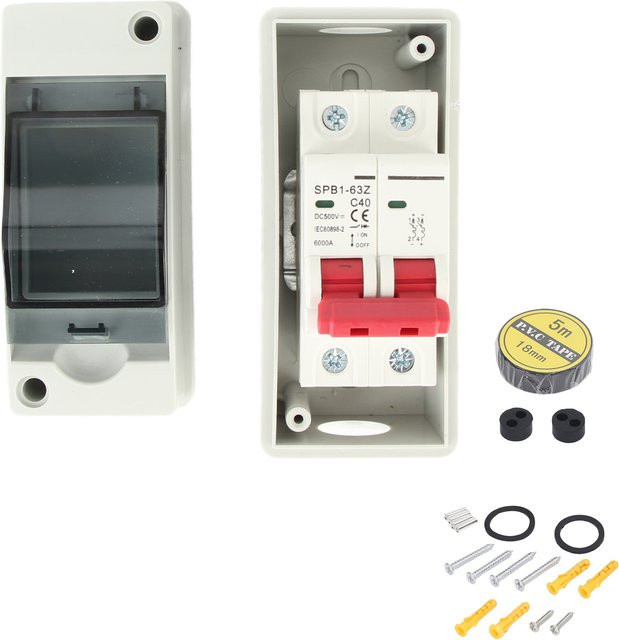 Qiilu PV Solar-Trennschalter Photovoltaik-Leistungsschalter IP65 wasserdicht in Weiß - Bild 1
