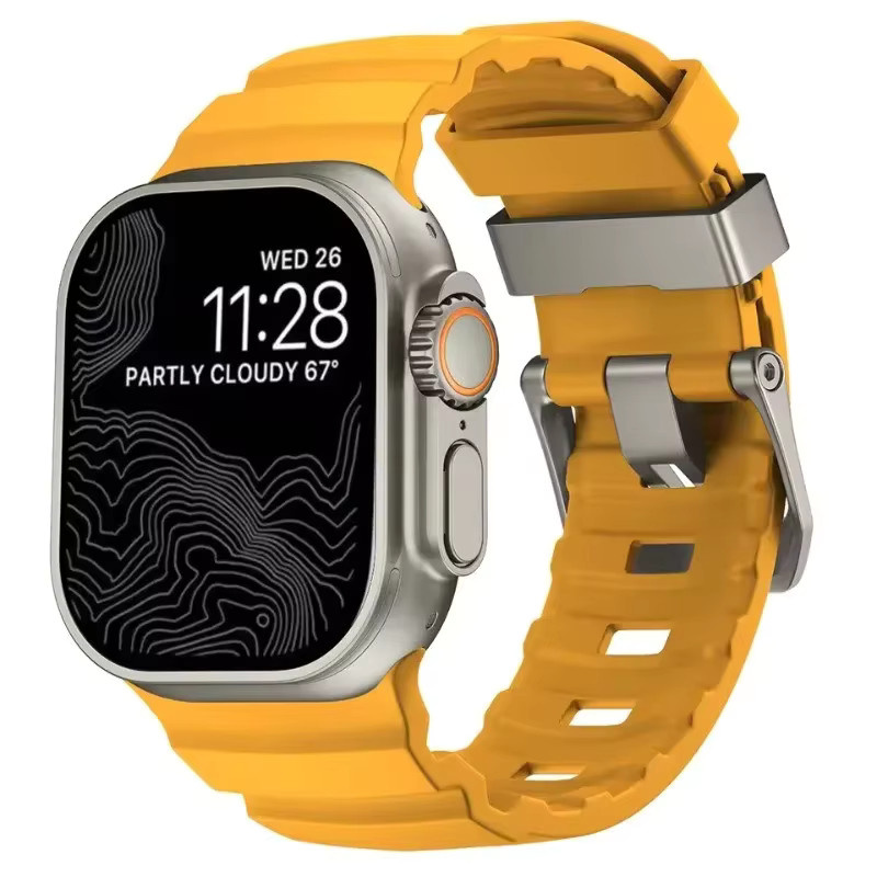 CAOWTAN Uhrenarmband Silikon, orange, Unisex - Bild 5