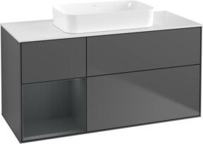 V&B Waschtischunterschrank Finion in Anthrazit lackiert, Breite: 120 cm, Tiefe: 60 cm - Bild 1