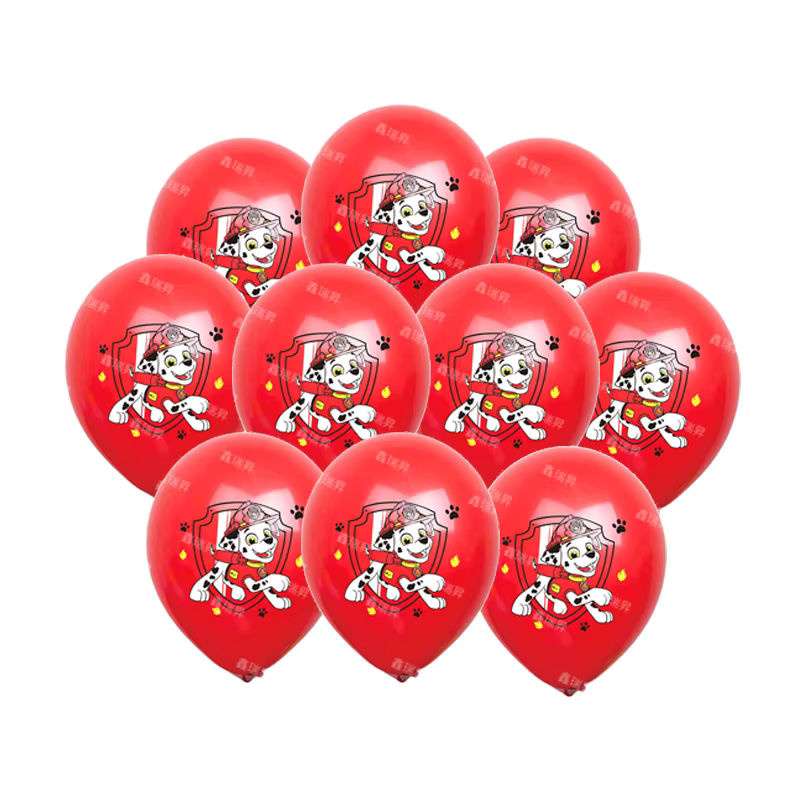 10er Set Paw Patrol Cartoon Latex Ballons in Mehrfarbig für Kinder Geburtstagsdekoration - Bild 5