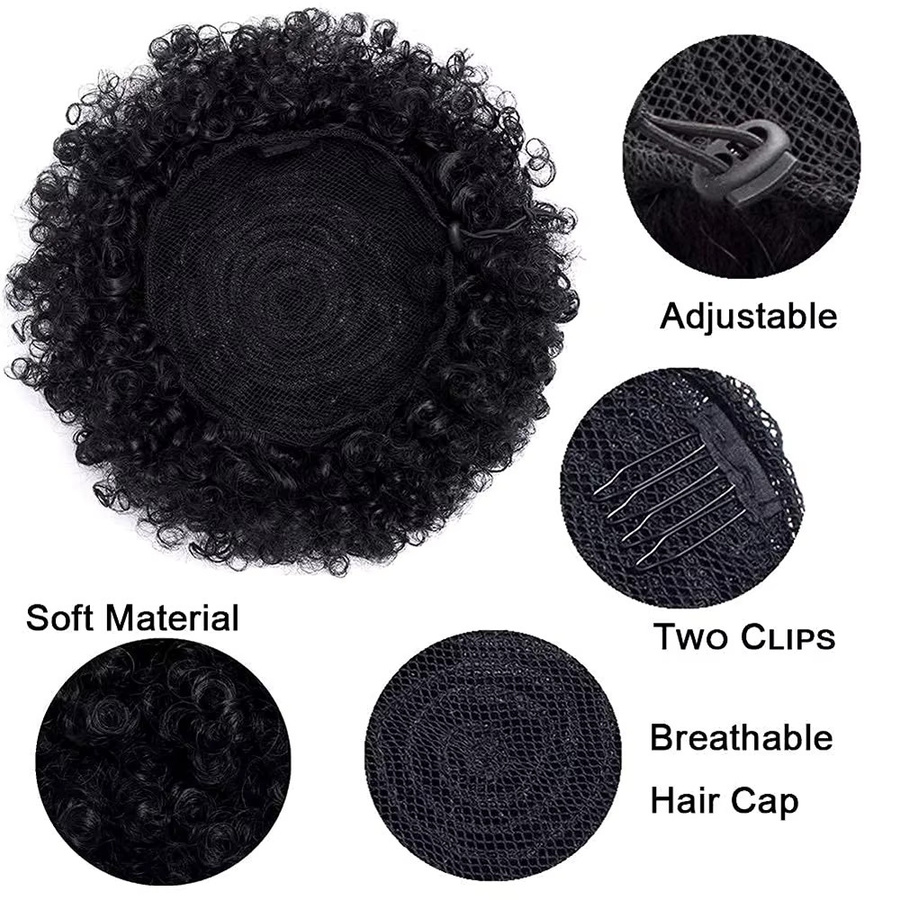 Dula A Hair Mongolian Afro Kinky Curly Pferdeschwanz, Damen - Bild 4