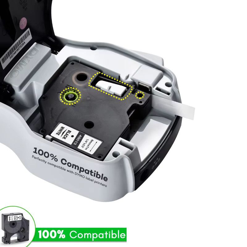 Dymo Label Manager kompatibles Etikettenband für LM 160 und LM 280 in Blau oder Transparent, Thermodruck, verfügbar in 6mm, 9mm oder 12mm Breite - Bild 2