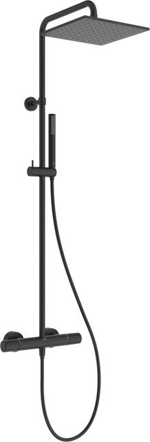Ideal Standard Tiro Duschsystem mit Regendusche, Handbrause und Thermostat in Schwarz Matt für die Wandmontage - Bild 1