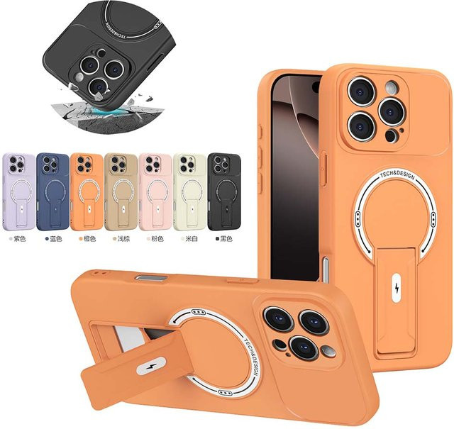 Magnetische iPhone Schutzhülle mit Ständer und matter Rüstung von CYYWN in Purple - Bild 1