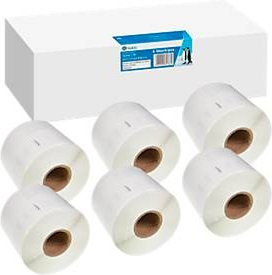 G&G Etiketten kompatibel zu Dymo 99014/S0722430, 6x220 Stück, permanenthaftend, Farbe: Weiß, B: 101 mm, H: 54 mm