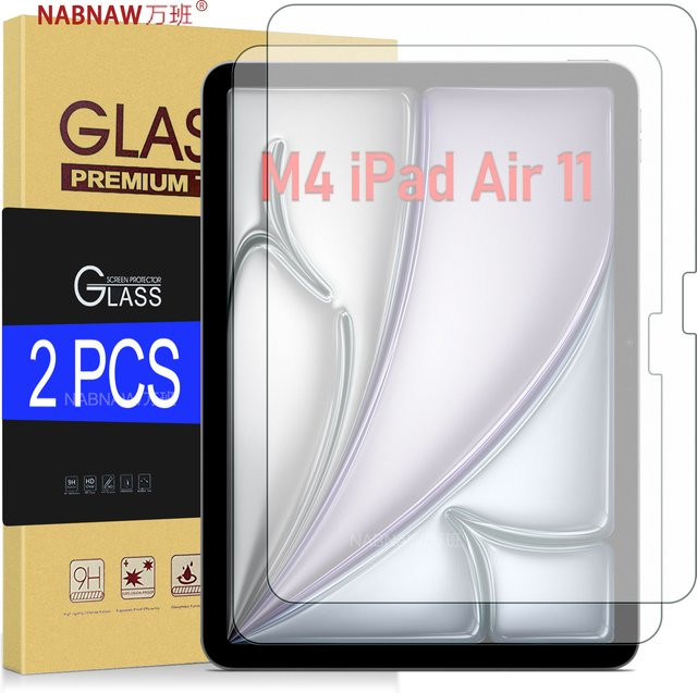 2er-Pack Panzerglasfolie für Apple iPad Air 11, transparenter Displayschutz mit 9H Härtegrad und Kratzfestigkeit - Bild 1