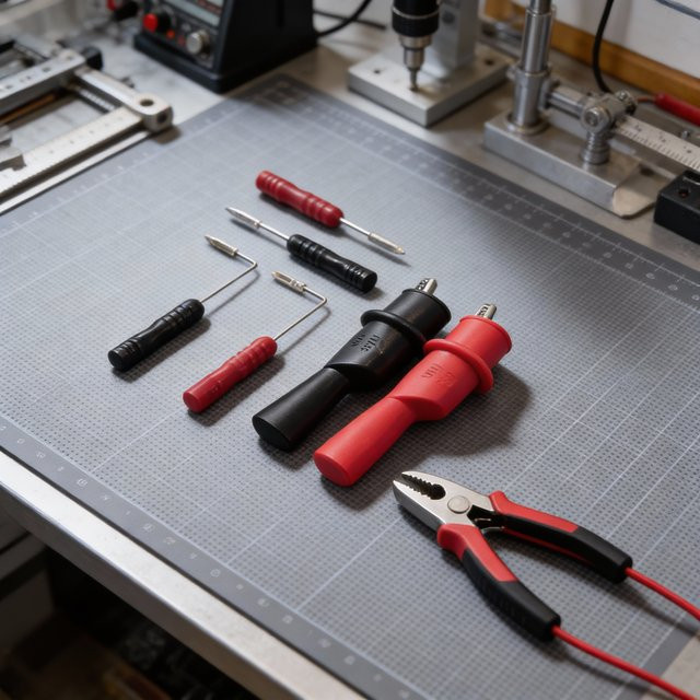 HpLive Test Pin Nadel Set für Automotive Reparaturen, 0,7 mm Durchmesser mit 2 mm Loch, Farbe: Rot - Bild 1