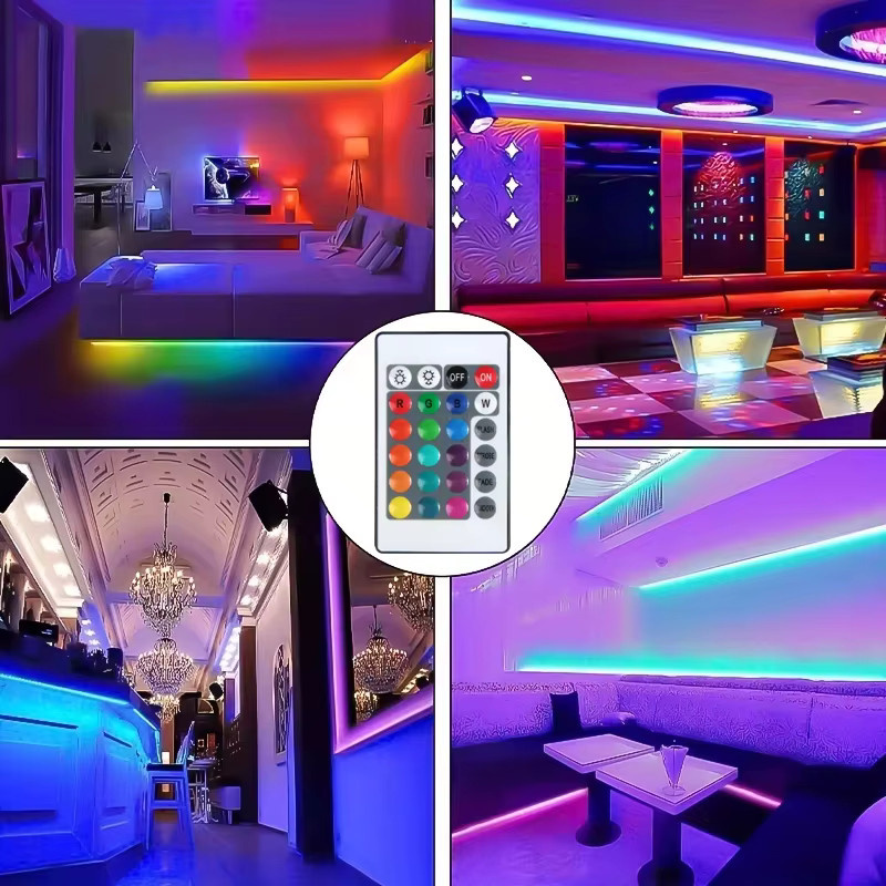Shine-Tale RGB LED USB-Lichtstreifen mit Fernbedienung, Farbwechselnde 5050 SMD Beleuchtung in Multicolour für TV-Hintergrundbeleuchtung, Gaming-Raum und Kinderzimmer - Bild 2