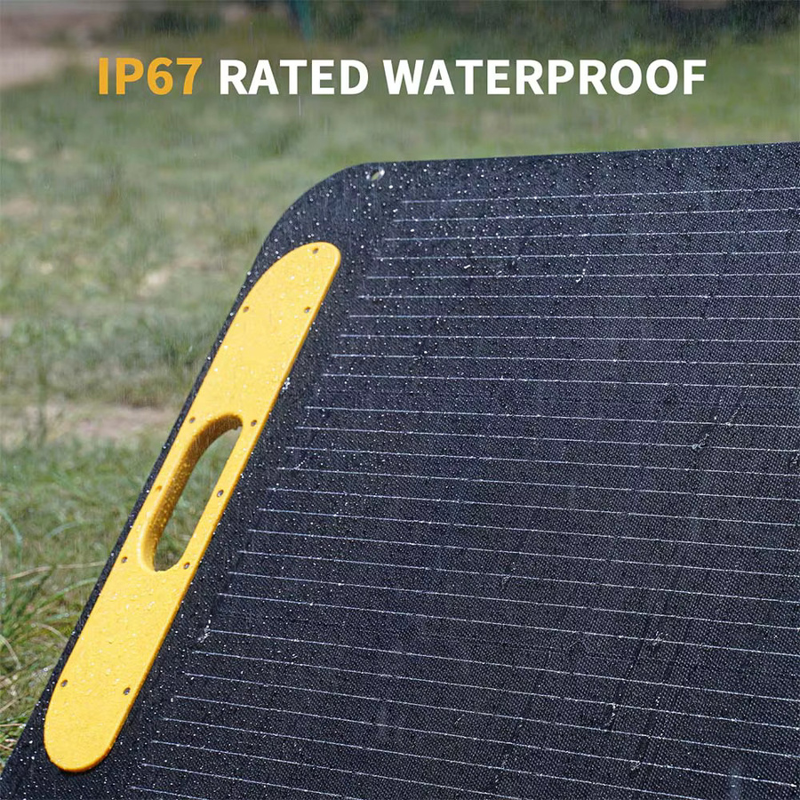 VTOMAN VS110 Faltbares Solarpanel mit 110 W, 23 % hocheffiziente monokristalline Zellen, IP67 wasserdichte ETFE-Oberfläche, verstellbarer Ständer und MC4-Anschluss in Schwarz - Bild 5