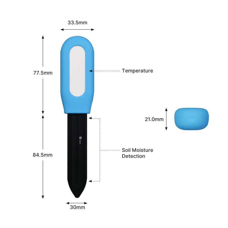 MOES Smart Bodenfeuchtigkeitssensor ZigBee zur Überwachung von Bodentemperatur und Luftfeuchtigkeit für deine Pflanzen und Gartenautomation - Bild 5