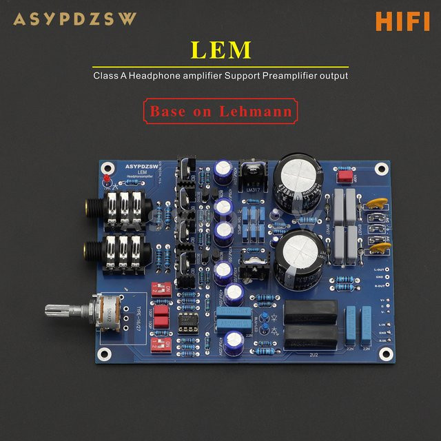 HIFI-Basis für Lehmann Klasse A Kopfhörerverstärker LEM Vorverstärker DIY Kit oder Fertigplatine in Blau - Bild 1