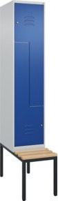C+P Z-Spind Classic PLUS Sitzbank mit 2 Fächern und Zylinderschloss, Buche-Hartholz, B/T/H: 212,0 x 40,0 x 81,5 cm - Bild 1