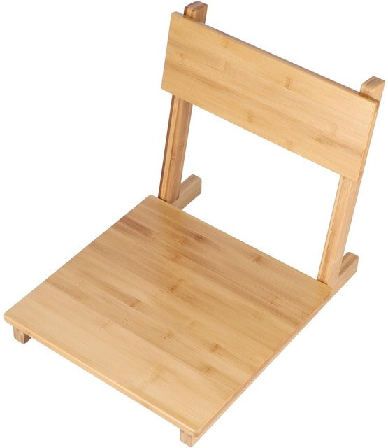 Nensit Tatami Stuhl aus Bambus mit neigbarer Rückenlehne in Silver und Brown - Bild 1