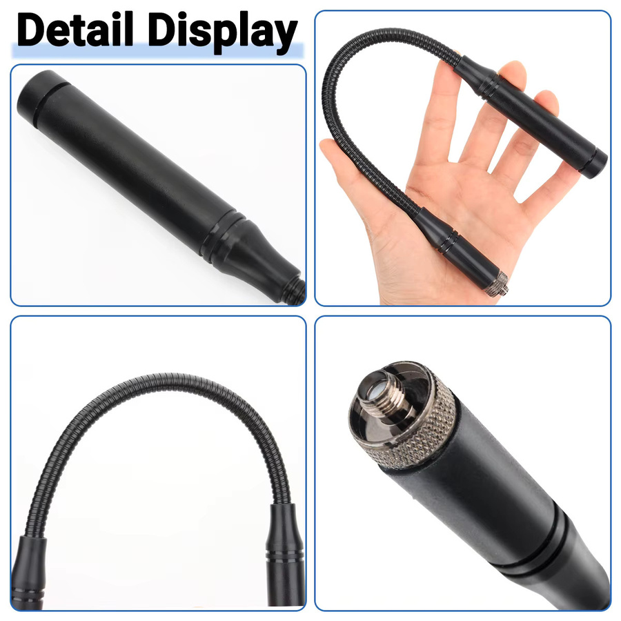 Baofeng UV-25 Schwanenhals Taktische Antenne mit SMA-Buchse für VHF/UHF Dual Band Walkie Talkie in Schwarz - Bild 5