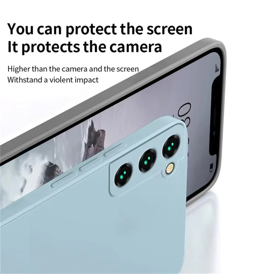 Flüssig-Silikon Handyhülle für Samsung Galaxy S26 S25 S24 S23 S22 S21 S20 Ultra Plus S20FE S21 FE A72 A52 A51 4G in Grau - Bild 1