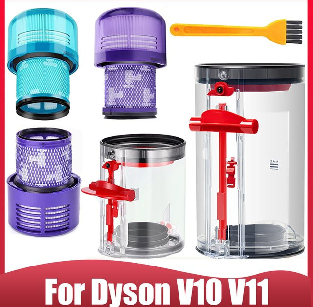 Dyson Staubsauger Ersatzteil Set mit kleinem und großem Staubbehälter und Filtern für V10 V11 V15 Modelle - Bild 1