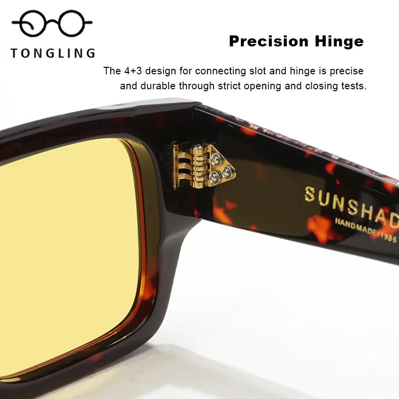 SDEVOTO Sonnenbrille, quadratisch, Vollrand, braun, Unisex - Bild 3