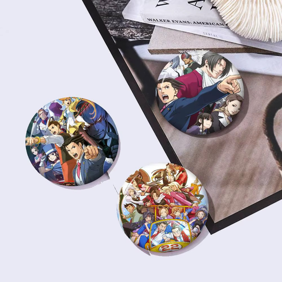 Anstecknadeln Ace Attorney, Weißblech, Bunt - Bild 2