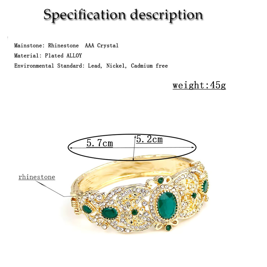 Sunspicems Armreif, Gold Farbe, Kristall, Damen - Bild 4