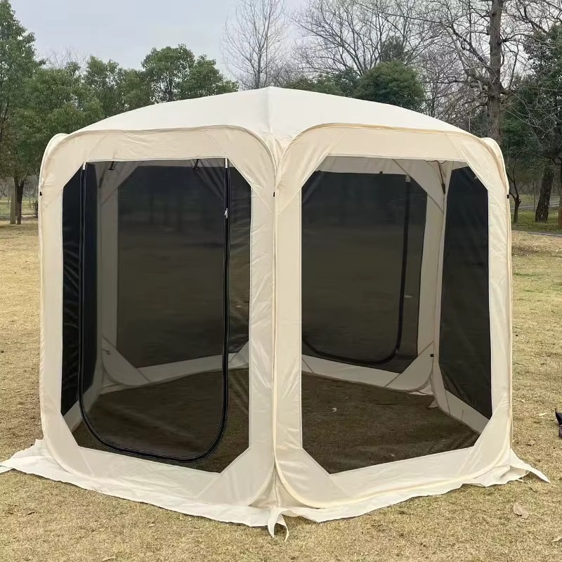 OEING Camping Zelt mit Mesh-Gewebe und automatischer Öffnung, beige - Bild 2