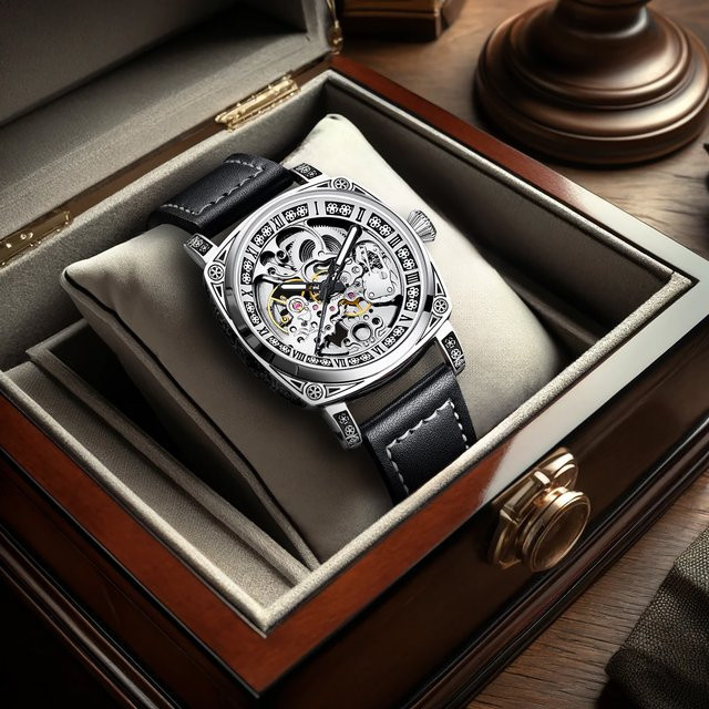 CAROTIF Armbanduhr Automatik, Edelstahl, Silber, Schwarz, Herren - Bild 1