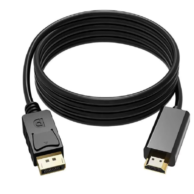 WEFAWAN DisplayPort zu HDMI Adapter in Schwarz, 1,8 m Verbindungskonverter für 4K, 2K und 1080p Auflösung für Monitor, TV, Projektor, Laptop und PC - Bild 5