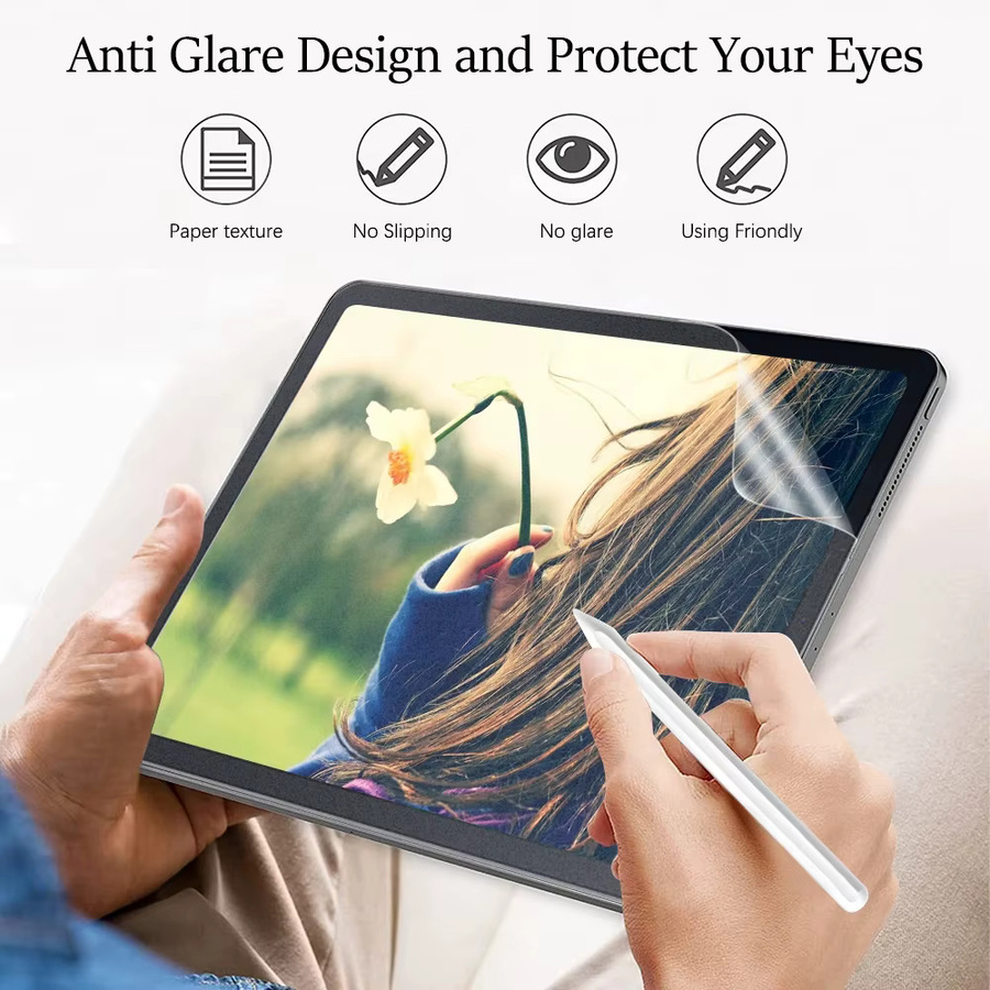 3er-Pack Samsung Galaxy Tab S10 Ultra Plus S10+ Displayschutzfolie mit Papiergefühl in Transparent - Bild 5