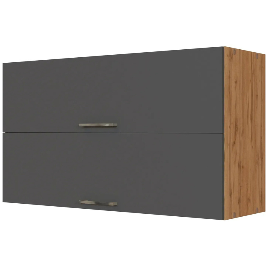 Held Möbel Küchen-Klapphängeschrank Sorrento in Anthrazit und Wotan Eiche, B/T/H: 100 x 57 x 34 cm - Bild 2