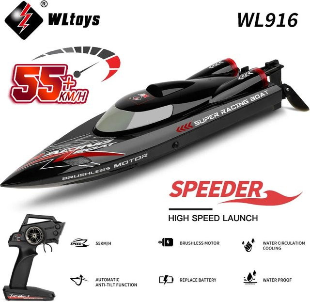 Wltoys wl916 rc boot, elektrisches hochgeschwindigkeits-rennboot, bürstenlos - Bild 1